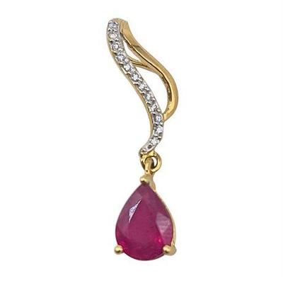 Lot 030   
18K Yellow & White Gold Pink Sapphire & Diamond Pendant