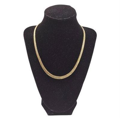 Lot 033   
14K White & Yellow Gold Omega Necklace