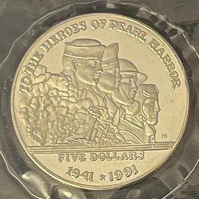 1941-1991 “To The Heroes of Pearl Harbor” $5 Coin 