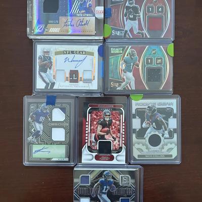 Rookie Patch Auto Football Cards and More. Drake London, Kyle Pitts, Travis Etienne, and More