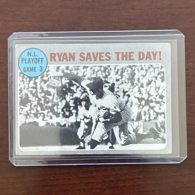1970 Topps Baseball Card. Nolan Ryan. Ryan Saves The Day. Card #197