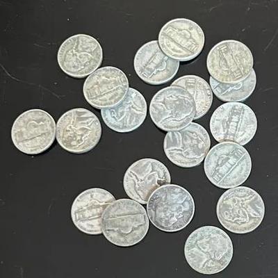 Silver Nickels (20) 35% Silver All Mint Marks 