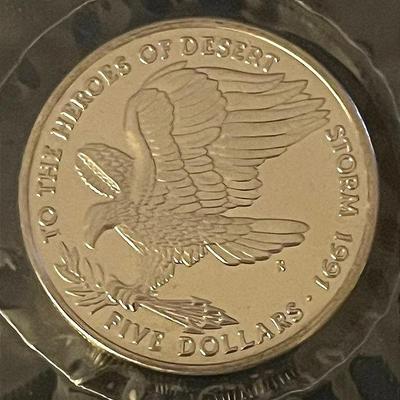 1991 “To The Heroes of Desert Storm” $5 Coin