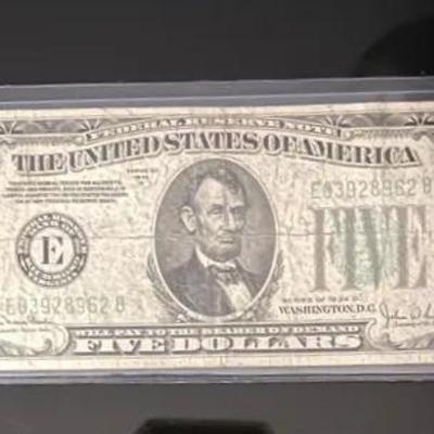 Series 1934 Green Seal $5 Federal Reserve Note