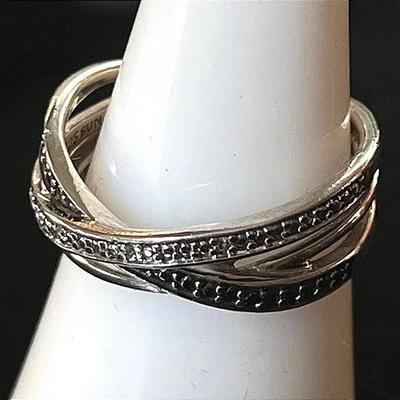 Sterling Silver .925 Spiral Marcasite Ring
