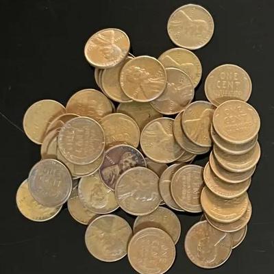 50 Wheat Pennies 