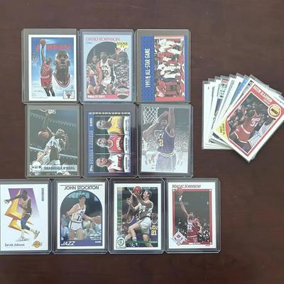 Vintage Basketball Cards. Michael Jordan, David Robinson Rookie, Bird, Magic, and More