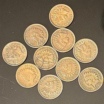 10 Indian Head Pennies