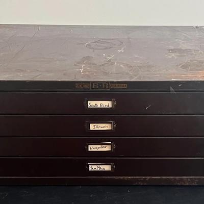 Antiques Watchmaker’s Cabinet Filled With Watch Parts #2