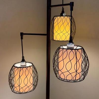 Furniture Fair Tiered 3-Light Woven Cage Table Lamp