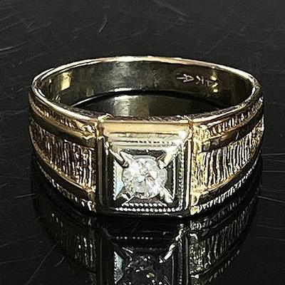 14K Yellow Gold Diamond Ring 