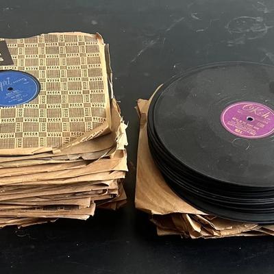 50 + Antique 78 RPM Records - Many Different And Scarce Labels 