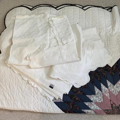 Charter Club Queen Size Bedding Set, Plus Machine Made Lone-Star Quilt