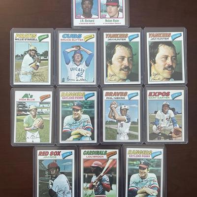 1977 Topps Baseball Cards. Nolan Ryan, Lou Brock, Willie Stargell, and More