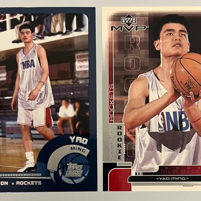 2 - Collectible Yao Ming Rookie Basketball Cards