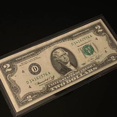 Series 1976 Green Seal $2 Federal Reserve Note