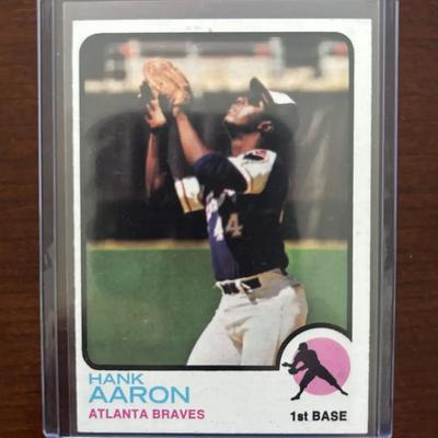 1973 Topps Baseball Card. Hank Aaron. Card Number 100