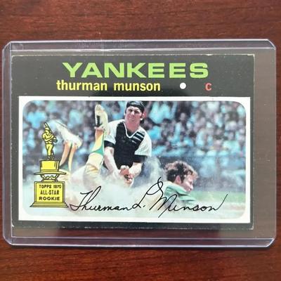 1971 Topps Baseball Card. Thurman Munson All Star Rookie. Card #5