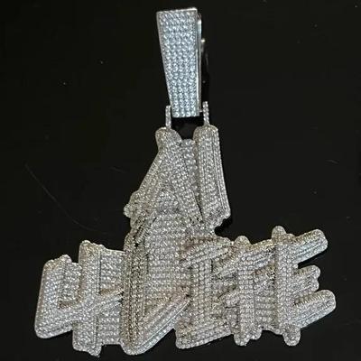 Rhinestone Embellished Silver Plated Pendant 