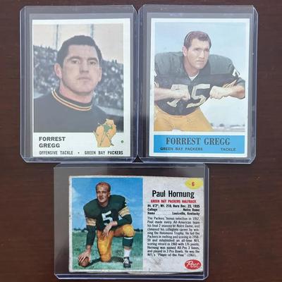 1961 Fleer & 1964 Philadelphia Forrest Gregg. 1962 Post Cereal Paul Hornung