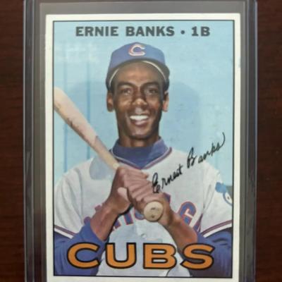 1967 Topps Baseball Card. Ernie Banks. Card Number 215