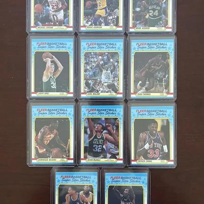 1988 Fleer Basketball Sticker Complete Set. Michael Jordan, Magic, Bird, and More