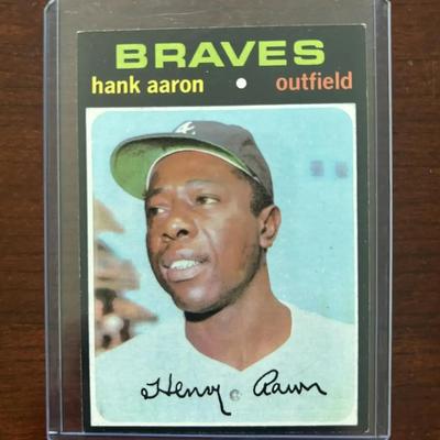 1971 Topps Baseball Card. Hank Aaron. Card Number 400