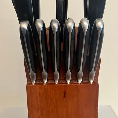 14 Piece Set Chicago Cutlery Kitchen Knife Set With Wooden Holder 