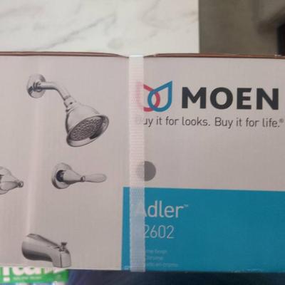 WST069 (1) Unused Moen "Adler" Bath Set, (1) Neuroguide 1.25" Styling Rod using Intelligent Styling.