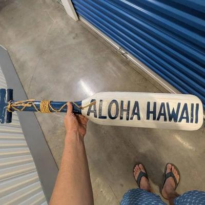 WST070 Hawaiian Wood Paddles up for Auction! Bid to Win. See Pictures in the Description.