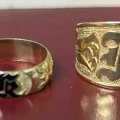 WST046 (2) Hawaiian 14K, 10K Gold Rings "KUUIPO" Sweetheart or Lover.