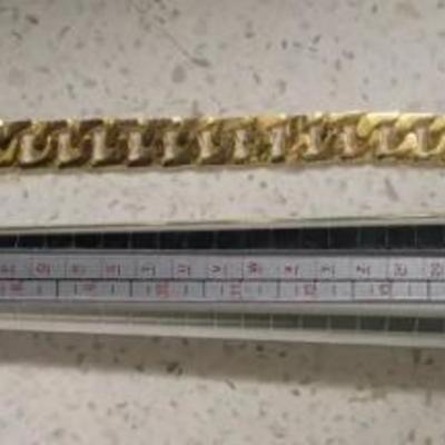 WST112 (2) Men's or Women's "24K & 14K" GOLD Bracelets Up For Auction! Details in the Description.