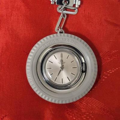 WST096 Unused Vintage "Bucherer" Swiss Made Automatic Pocket Watch in Perfect Condition.