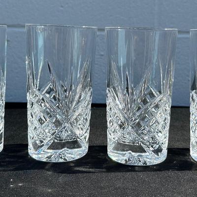Set of 4 Cut Crystal Highball Glasses
