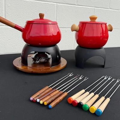 Snazzy Red Fondue Sets (2)