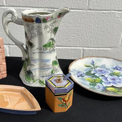 Japanese Porcelain & Ceramic Lot: Occupied Japan, Hand-Painted Decor & Novelty Figures