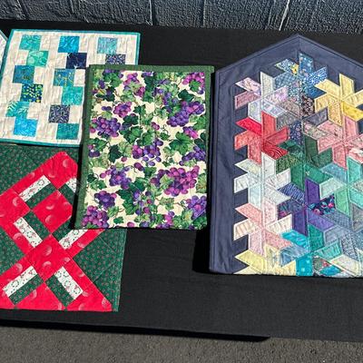 Mixed Lot of 7 Handmade Quilted Table Runners/Mats