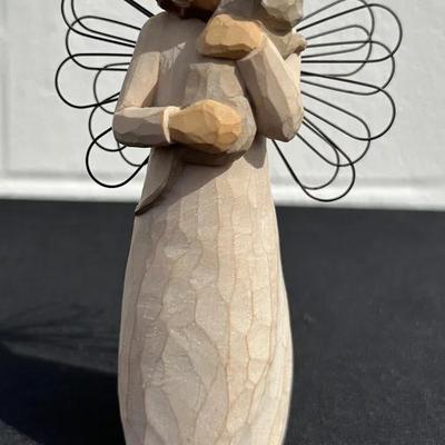 Willow Tree Figurine - "With Affection" Angel Holding a Cat - DEMDACO 2003