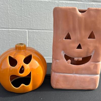 Charming Halloween Jack-O'-Lantern Luminary Set (2 Pieces)