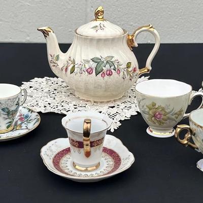 Exquisite Collection of Vintage English Bone China Tea Wares