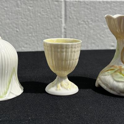 Vintage Belleek "Lily Bell" and Vase Set - Made in Ireland