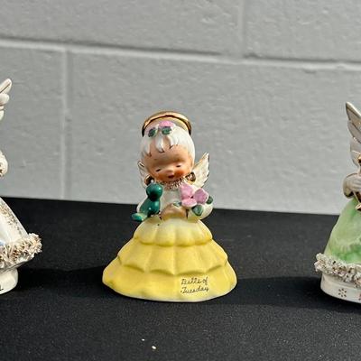 Ceramic Angel Figurines - March, November, and "Belles of Tuesday"
