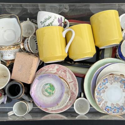 Porcelain & China Treasure Trove: Mystery Lot of Antique Cups, Saucers, & Plates