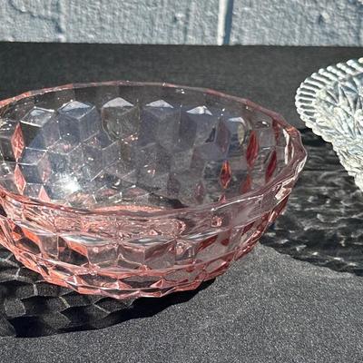 Vintage Depression Glass Serving Bowls - Set of 3