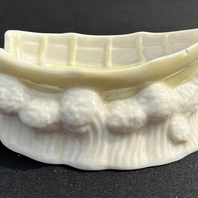 Vintage Belleek "Boat on the Waves" Porcelain Dish