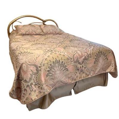 Lot 027   
Art Deco Style Queen Size Brass Headboard