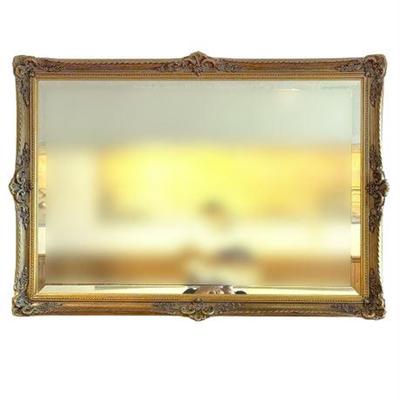 Lot 024-061   
Carved Framed Bevel Edge Wall Mirror
