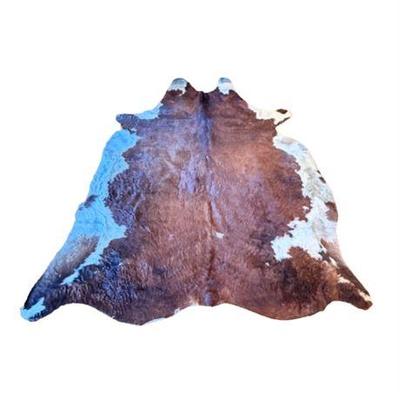 Lot 002   
Brown And White Cowhide Area Rug