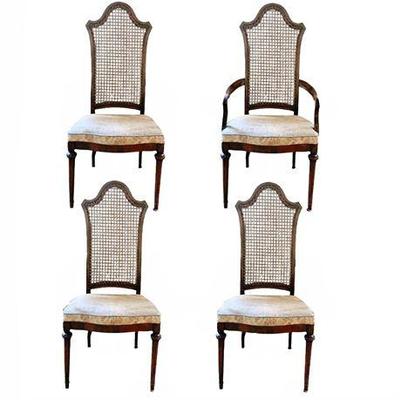 Lot 011  
Caned Back Dining Chairs, Set Of Four (4)