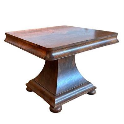 Lot 017-001   
Mahogany Empire Pedestal Parlor Table